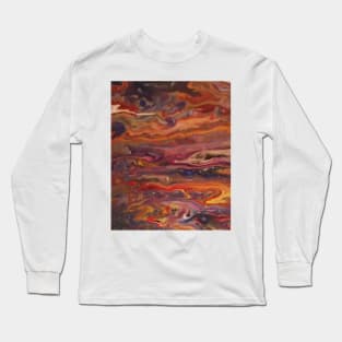 Jupiter Here Acrylic Abstract Art Long Sleeve T-Shirt